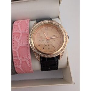 Cannes Watch Women 39mm Case 7 Interchangeable Bands w/ Box- New Battery